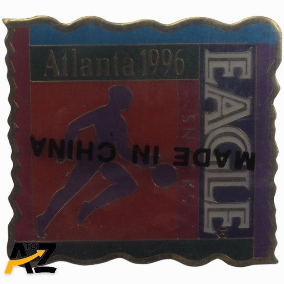 Lot of 4 Eagle Snacks 1996 Atlanta Olympic Pins - Volleyball Basketball Biking - Picture 7 of 12